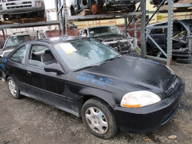 1998 HONDA CIVIC EX 2DR BLACK 1.6L VTEC AT Z17519